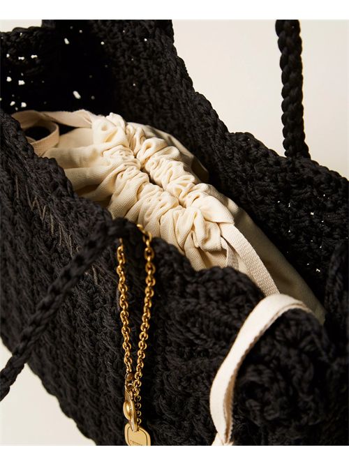 Borsa shopper in crochet con charms TWINSET | TB7510/00006